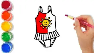How to draw swimsuit? / Bagaimana cara menggambar baju renang? / Как нарисовать купальник?