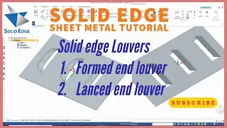 solid edge sheet metal tutorial | louver feature | solid edge louver command