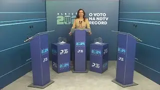 Inicio do Debate na NDTV Record com candidatos à Prefeitura de Florianópolis