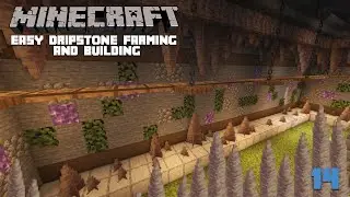 Nether House building & Dripstone Farm in Survival Minecraft - Ep 014