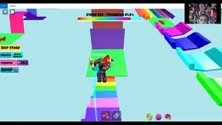 Playing roblox obby with Laptop