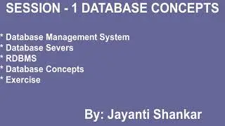 Database concepts || Session 1 || Database development (Basics) || Unit 7 || 402 IT || NCERT