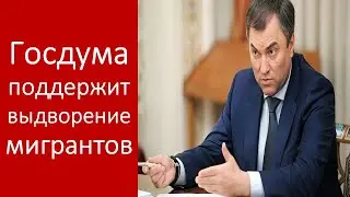 Володин, Дума поддержит предложение расширить условия для выдворения мигрантов #законопроект
