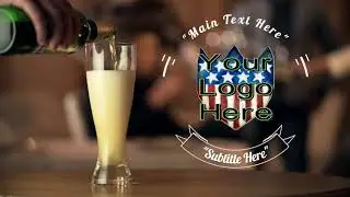 Beer Glass With Logo And Text