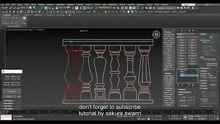 3ds max next tuto-How to create Baluster with lathe or loft and boolean part 01