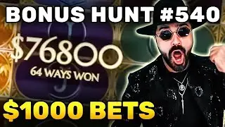 THE 20 BIGGEST BONUSES FROM BONUS HUNT 540  $400-1000 SPIN 