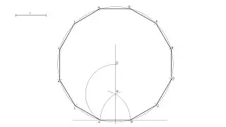 How to draw a Regular Dodecagon (12-sided polygon) given its Side