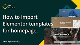 How to import Elementor templates for homepage.