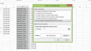 Excel  2013 Tutorial - How to Highlight Values That Exist in List1 and List2