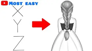 How to draw a girl with beautiful hairstyle backside drawing step by step | pencil sketch