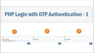 PHP Login System With Email Verification Using OTP Method. Part 1.