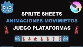 Como hacer un SPRITE SHEET?🤔🤔 ANIMACIÓN Y MOVIMIENTOS para JUEGO de PLATAFORMAS con KRITA Y GODOT!