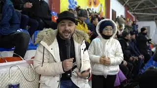 Хоккейный матч в сопровождении ведущего Гассан Тараса.