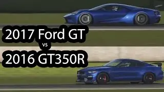 2017 Ford GT vs 2016 Ford Mustang GT350R Top Gear