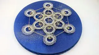String Art | Metatron's Cube | DIY Time-lapse