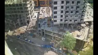 Строительство домов II очереди Квартала Европейский за май 2018г. (камера 2)