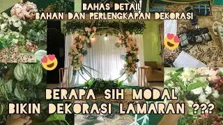 BERAPA MODAL UNTUK MEMBUAT DEKORASI LAMARAN TUNANGAN ?? | IDE BISNIS DEKORASI / BACKDROP