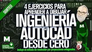 🌟AutoCAD - INGENIERIA | tutorial ESPAÑOL Curso PRINCIPIANTES 2D desde CERO piezas mecanicas montea