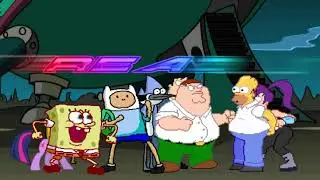 Mugen Request Team Spongebob1105 vs Team Homer Simpson