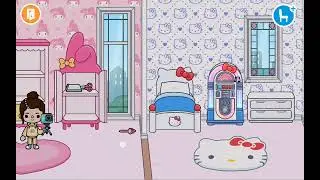 Kuromi my melodi ve hello kity nin odasını yaptım💜🤍🙂😄😊😎🎀🎉🎉🎉
