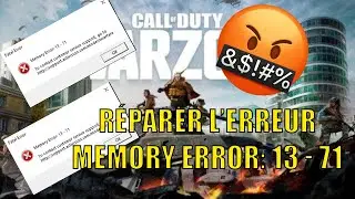 [FR][COD - Warzone] Comment régler l'erreur : memory error 13 - 71