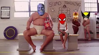 SPIDERMAN VS THANOS | I want Sumo Doritos | IRON MAN OBSERVES  #shorts