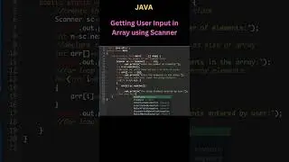 Getting User Input in Array using Scanner | Java Programming 