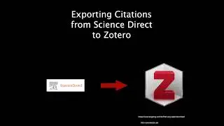Exporting Citations from Science Direct to Zotero