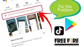 How to fix this item isn't available in your country play store ||  app Download problem solve