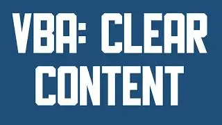 VBA Clear content of a range