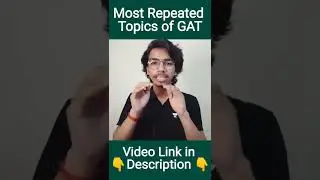 Most Repeated Topics Of GAT 🔥|Score 280/400 form  50% Topics | NDA 2 2022 | NDA Preparation Videos