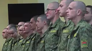 Курс молодого бойца проходят новобранцы в Пинском погранотряде