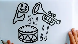 Comment dessiner une trompette facilement et apprendre à dessiner