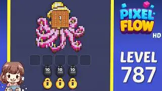 Pixel Flow Level 787 Solution Walkthrough