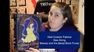 K&A Custom Fabrics Sew Along Beauty and the Beast Book Purse Tutorial