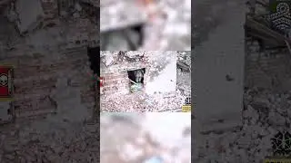 Russian soldier fails to jump over two sandbags before getting hit by Ukraine FPV drone