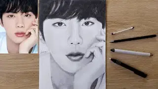 How to Draw BTS Jin easy step by step | Jin BTS Drawing for Beginners