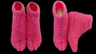 513- अंगूठे वाली एंकल जुराब  बनाये 👌 Thumb Socks (Ankle Length)  | Easy Booties Knitting