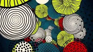 Flower Circle Illustration Background 4K VJ Loop Video | No Copyright Background Video