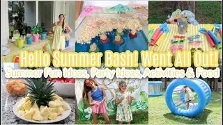 Hello Summer Bash! I Went All Out! Summer Fun Ideas, Party Ideas, Activities, Food. Pinterest Worthy