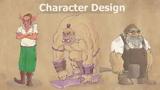 Character Design Medley | Sketching characters from imagination in Krita