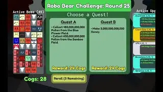 Robo Bear Challenge ROUND 25 in 37 SECOND | Bee Swarm Simulator