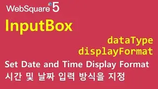 InputBox - dataType & displayFormat | InputBox | WebSquare5 - Quick Guide
