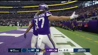 2-Point conversion is GOOD. It's tied 36-36! | #viral #football #nfl #vikings