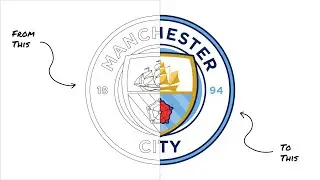 I recreated Man City's Logo! #logodesign #premierleague