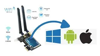Wifi Dual band  2.4Ghz/5Ghz FENVI com  Bluetooth 4.0 compativel  com Androd tv /Hackintosh /Windows