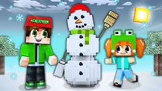MİNE VE GREEN'İN YAPTIĞI KARDAN ADAM CANLANDI! - Minecraft