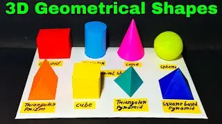3d shapes model for school project,3d shapes maths project model,Maths tlm 3d shapes