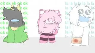 Triple Trouble | Meme? | Among Us Animation 💚🩷🤍 Ft: @Thesuprawhite