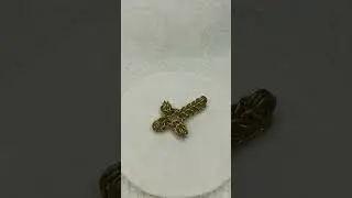 Кольчужный кулон кельтский крест из латунной проволоки